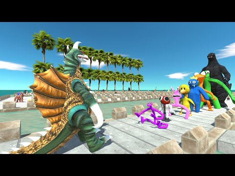 Gigan vs Heisei Godzilla COCONUT DEATH RUN - Animal Revolt Battle Simulator