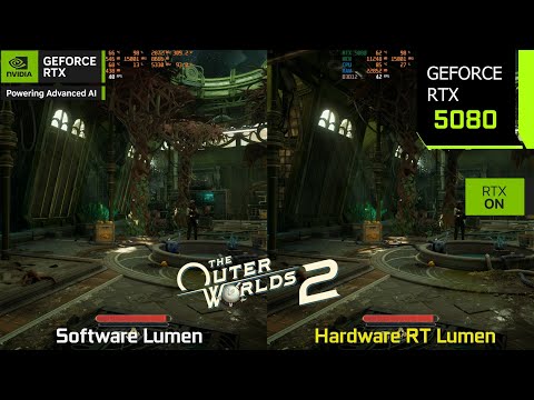 The Outer Worlds 2 Hardware RT Lumen vs Software - Ray Tracing Comparison | RTX 5080
