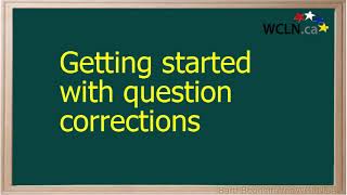 WCLN - 1. Getting started with question corrections