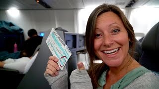 FLYING BUSINESS CLASS FOR KARA'S BIRTHDAY | American Airlines Business Class for 11 hours - YouTube