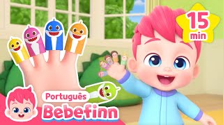 Família de Dedos Tubarão e mais músicas🦈✋ | + Compilação | Bebefinn em Português - Canções Infantis