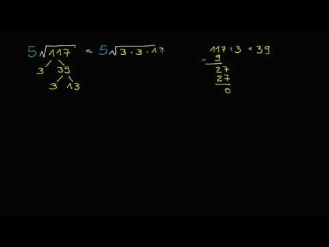 Quadratwurzeln vereinfachen