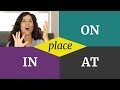 when to use on in and at correctly in english prepositions of place part 2