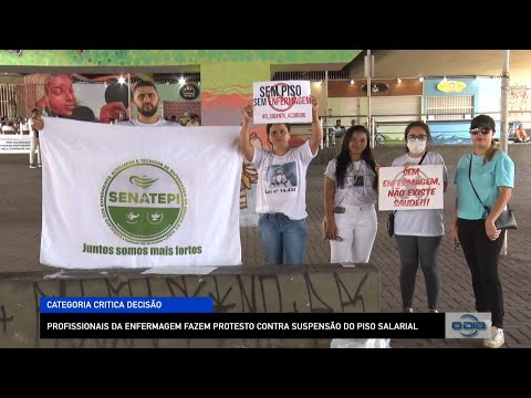 Profissionais da Enfermagem fazem protesto contra suspensão do piso salarial 09 09 2022