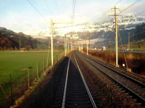 SBB Lokführerstandsfahrt Sargans - Walenstadt .avi