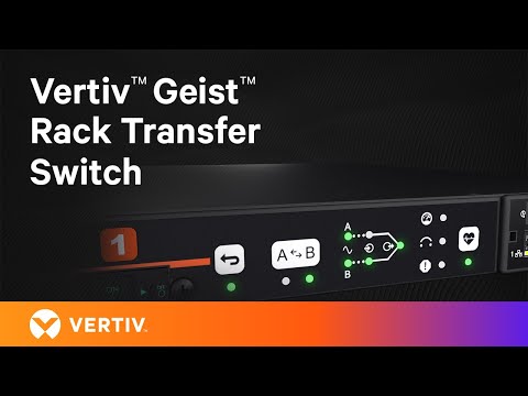 Vertiv static transfer switches, for industrial automation, ...