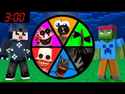 DON'T SPIN THE MONSTER WHEEL WITH DIABOLOFEAT35 AT 3:00 AM ON MINECRAFT! 😱