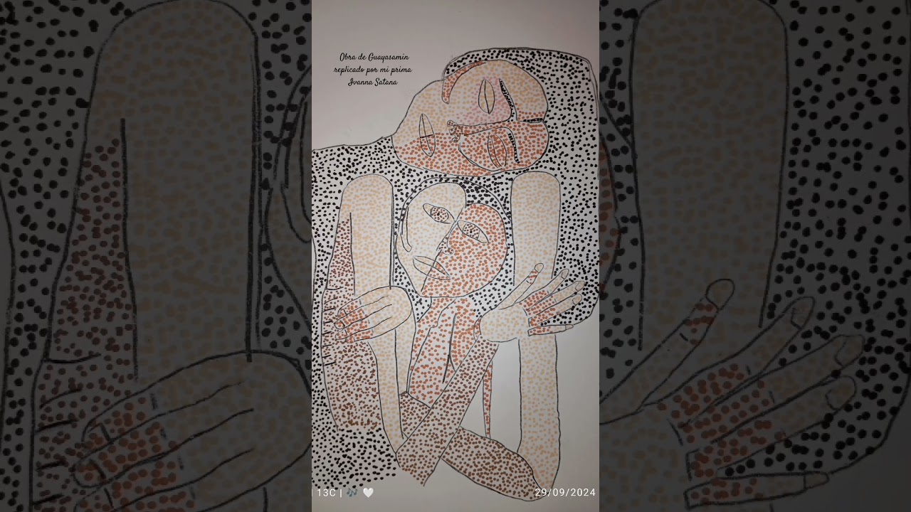 Ternura 1989 Oleo sobre tela - Autor: Oswaldo Guayasamin.   Replicado por Ivanna Santana