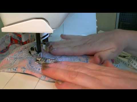 Stoff Smoken mit der Nähmaschine  und Gummifaden, ganz einfach.