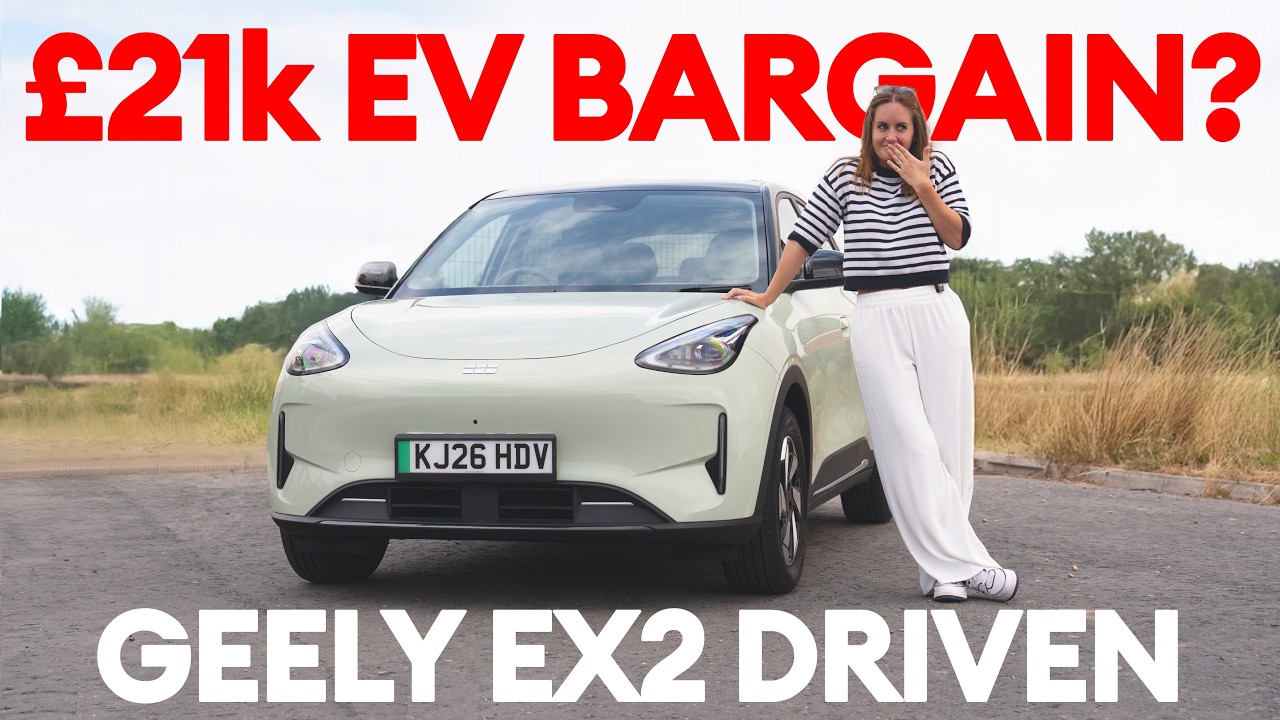 Geely EX2 compact electric hatchback shown during an Electrifying review
