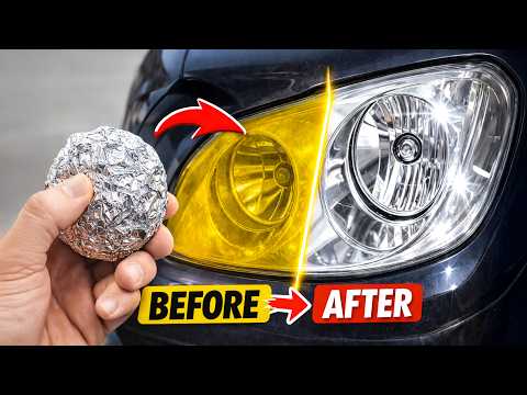 Make Headlights Like Crystal Clear with Aluminum Foil! Hats Off to Whoever Came Up with This Method
