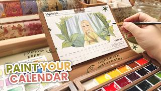 Paint Your Calendar / Using Lightwish 24 Colors Watercolor + Lightwish Calendar Paper🌿