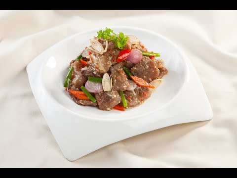 Gân bò xào sả ớt