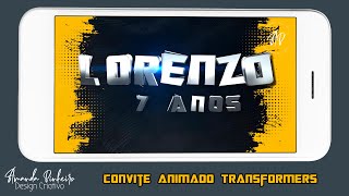 Vídeo de Convite Animado Transformers