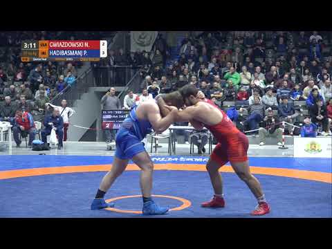 1/4 FS - 125 kg: N. GWIAZDOWSKI (USA) v. P. HADIBASMANJ (IRI)