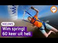 Wim springt zestig keer op één dag uit een helikopter