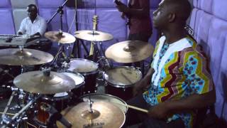 Joe Mettle@ rehearsal with the band