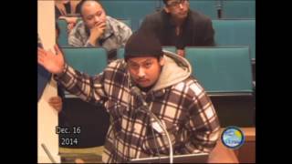 preview picture of video 'Santa Ana City Council Meeting - Public Comment - Police Officer Weston Hadley - December 16, 2014'