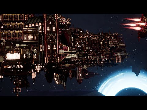 Skalgrim Mod 2021: Fabricator Ark Dominus in action! AdMech vs Chaos - Battlefleet Gothic Armada 2
