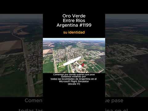 Oro Verde, Entre Rios desde el Microsoft Flight Simulator #oroverde #entrerios #msfs #argentina