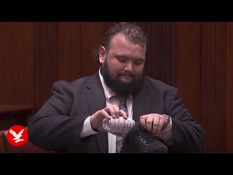 Australian MP Kyle McGinn signs off career with a ‘shoey’