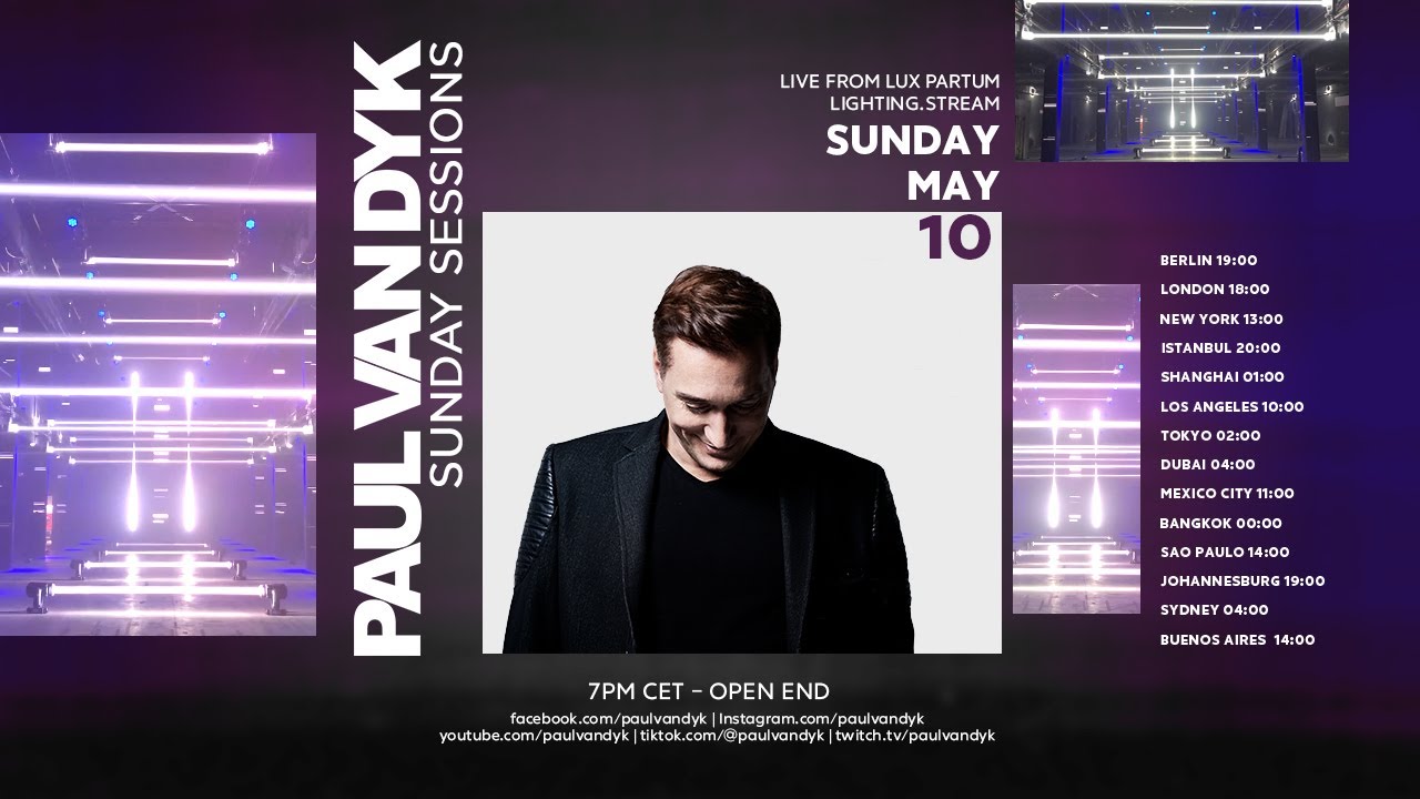 Paul van Dyk - Live @ Sunday Session #9 x Lux Partum by lighting.stream 2020