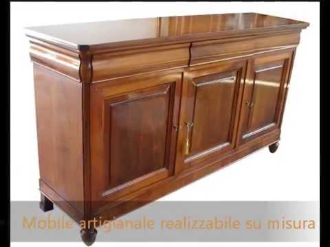 Credenza madia credenze classiche in stile antico in legno massello di noce realizzabile su misura