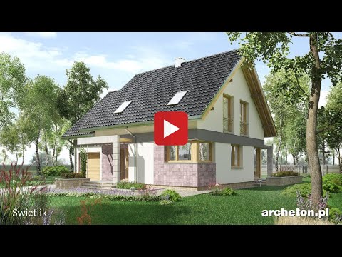 Projekt domu Świetlik - archeton.pl - z użytkowym poddaszem 166,7 m2