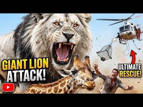 Heroic Rescue Team Saves Giraffe From Giant Lion | Animal Rescue #rescue #savewildlife
