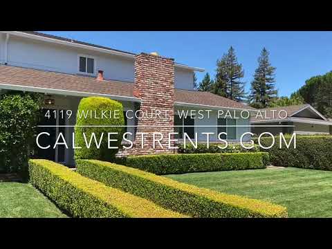$12,000 - 4119 Wilkie Court  6 Bd/3.5 Ba West Palo Alto Executive Home with Award Winning Schools! property video