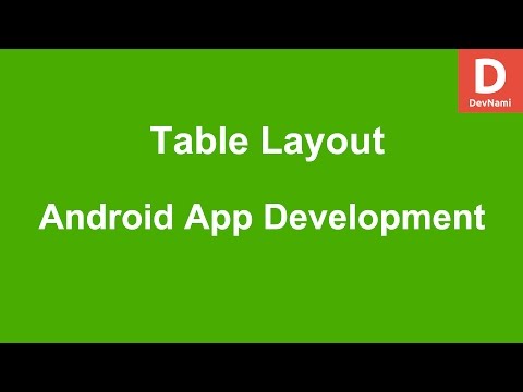 Android TableLayout Example