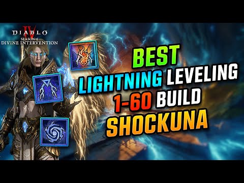 Best Leveling Sorc Build Shockuna 1-60 - S11 Diablo 4