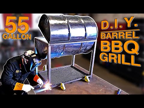 ONE OF A KIND! BBQ Grill Made with a 55 Gallon Barrel  | Full Build