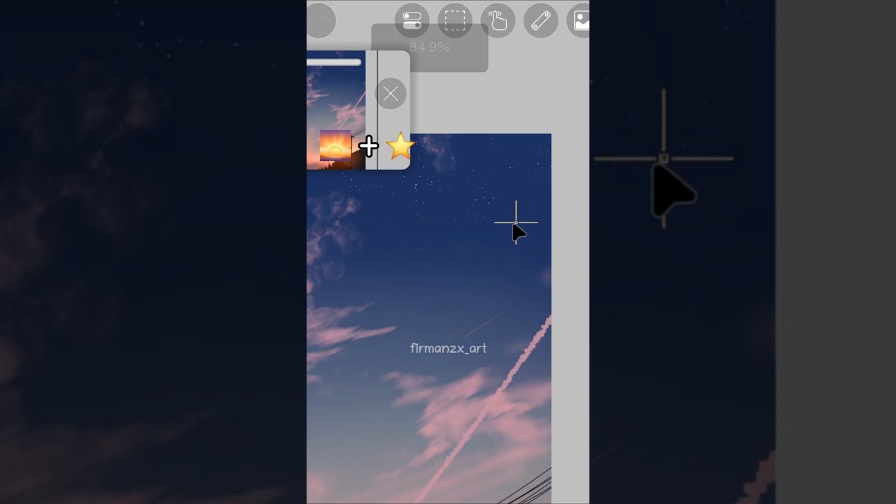 Drawing Aesthetic Sunset stars #ibispaintx #painting #art #digitalart #tutorial