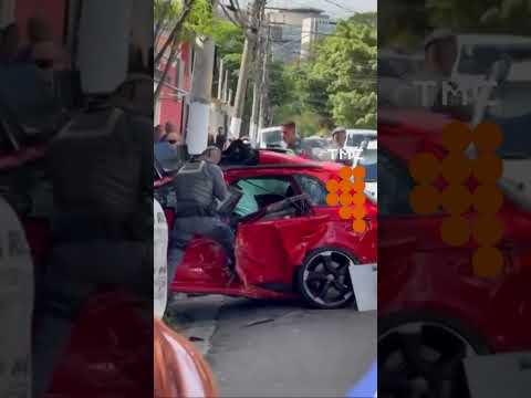 Adolescente sem habilitação capota carro em São Paulo #shorts