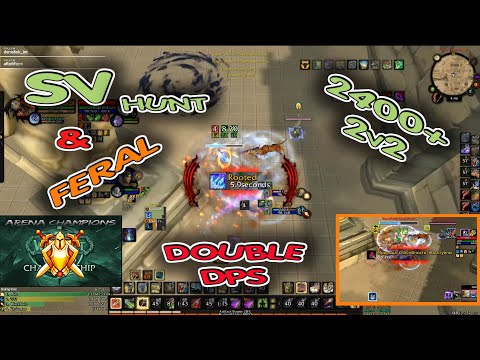 SURVIVAL Hunter ARENA  / R1 SV + FERAL 2v2 / DOUBLE DPS 2400+