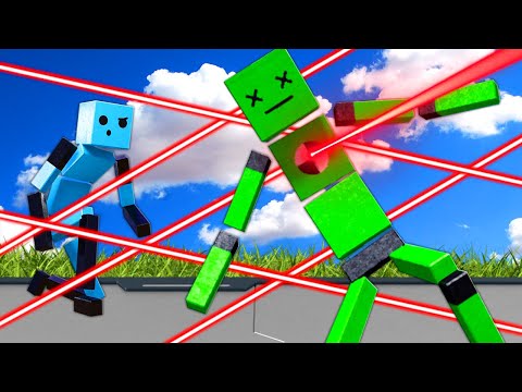 LASERS Melt Ragdolls During an EXTREME Obstacle Course in Fun With Ragdolls!