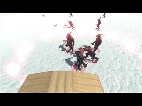 8 Deinonychus snow vs all units - Animal Revolt Battle Simulator