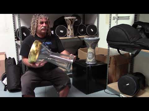 Amazing !! The Golden Transparent Sombaty Darboka Doumbek - Darbuka Planet