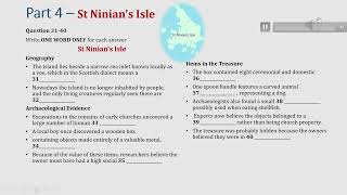 IELTS listening actual test Part 4: St Ninian's Isle  (answer+ transcript)