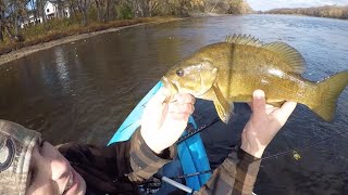 Kayak Fishing Late Fall on Mississippi River