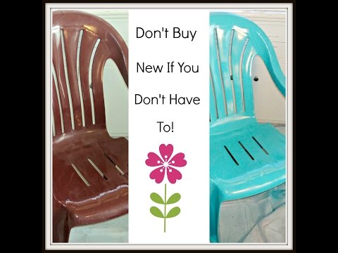 How to paint plastic lawn chairs