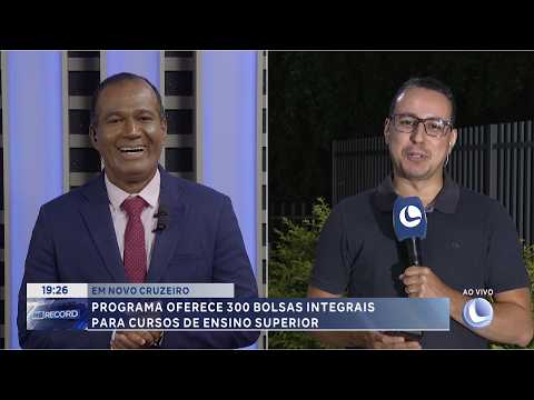 Em Novo Cruzeiro: Programa oferece 300 bolsas integrais no ensino superior.