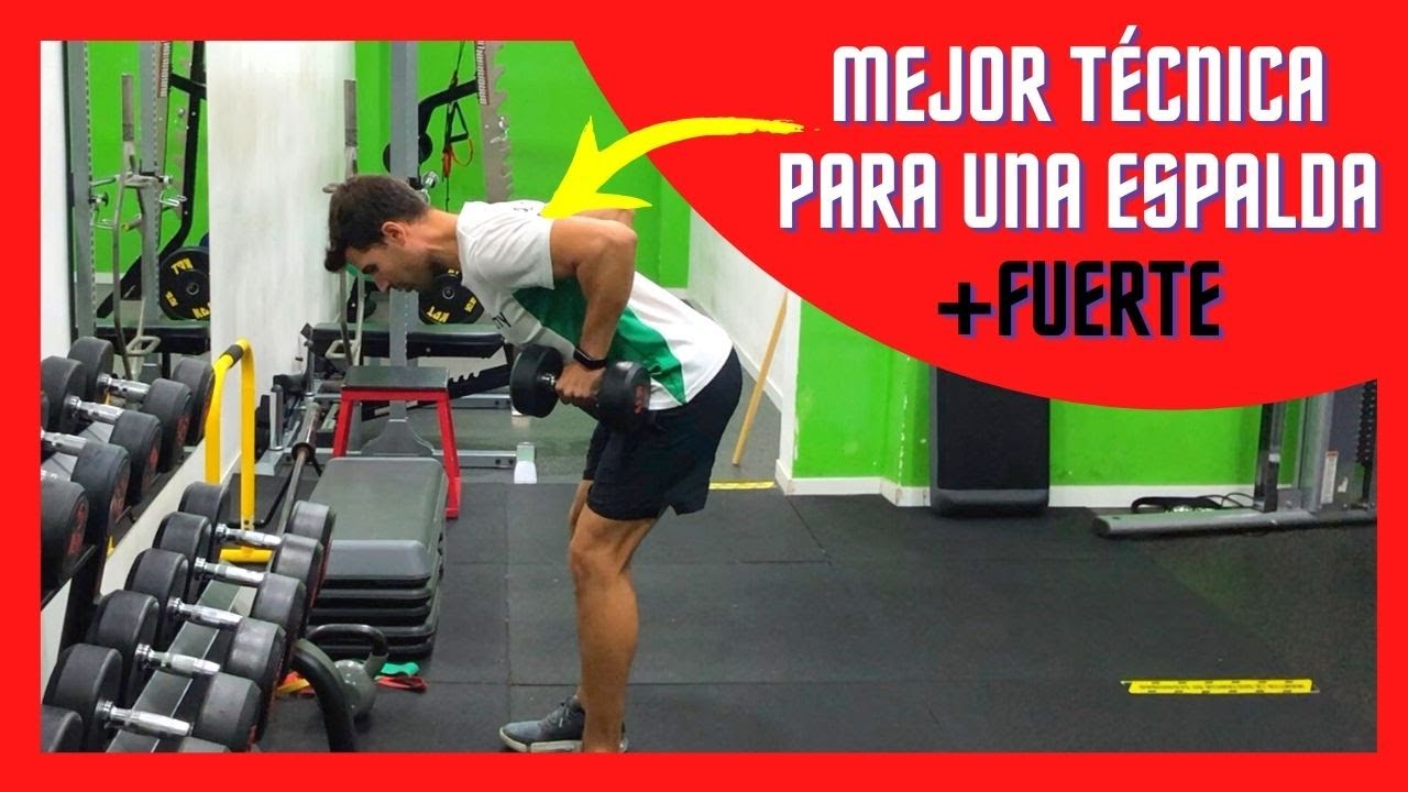 Ejercicio REMO con MANCUERNAS a DOS MANOS 💪 (Te ENSEÑO a tener una ESPALDA Fuerte y TONIFICADA) ✅
