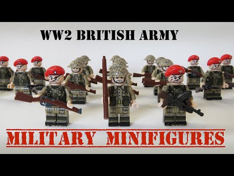 MILITARY MINIFIGURES - WW2 BRITISH ARMY Red Devils, S.A.S and Infantry (Unofficial Lego Aliexpress)