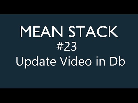 Mean Stack Tutorial 23 Update Video in Database