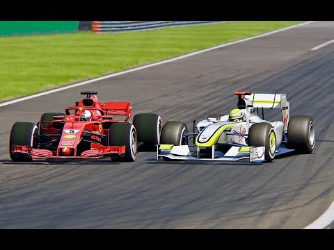 Ferrari F1 2018 vs F1 Brawn GP 2009 - Monza