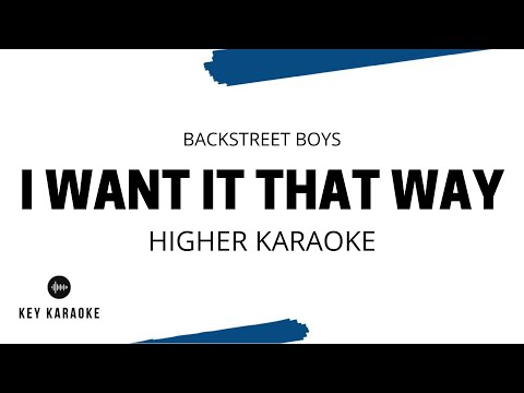 I Want It That Way (Higher Key) Karaoke/Instrumental Backstreet Boys