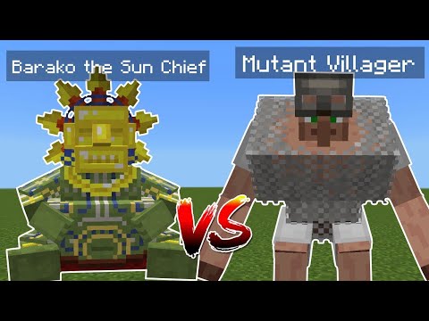 Barako the Sun Chief vs Mutant Villager | Minecraft