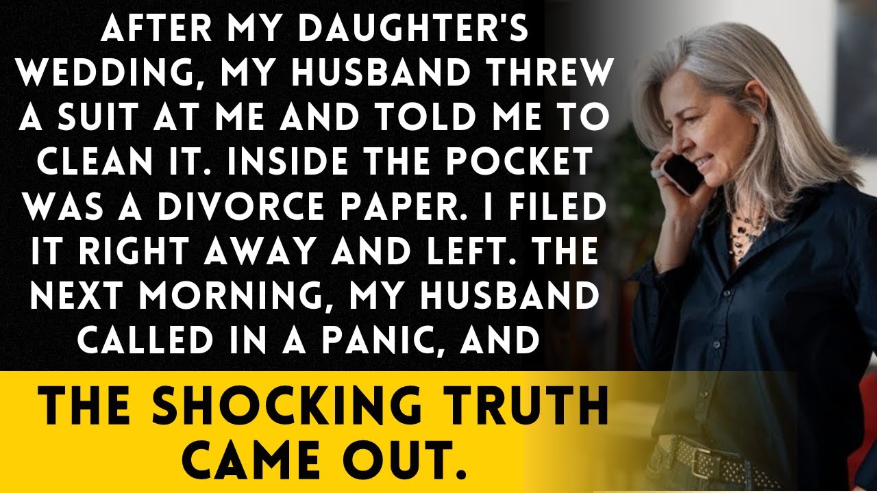 My husband gave me a suit and asked me to clean it, but I found divorce papers inside.
